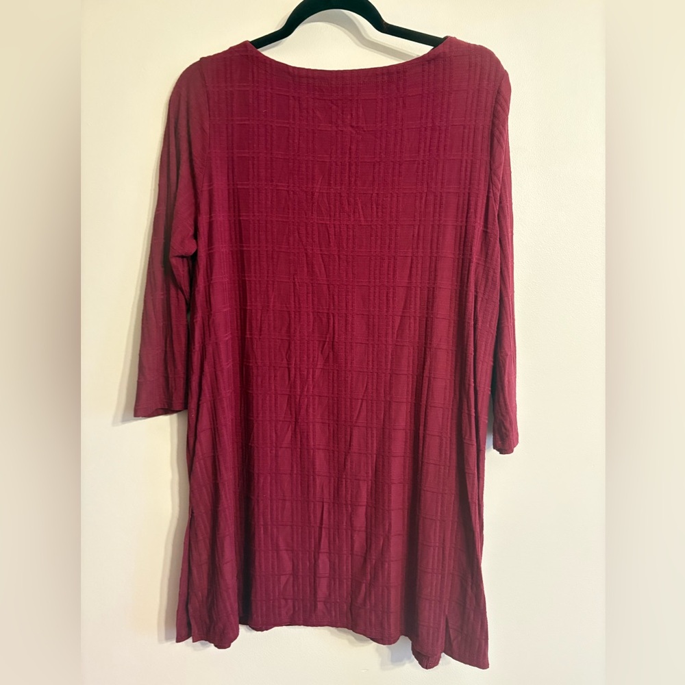 J Jill Women's Burgundy Midi Dress